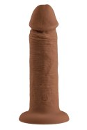 EVOLVED 6INCH VIBRATING DONG, DARK FLESH