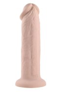 EVOLVED 7INCH GIRTHY VIBRATING DONG, LIGHT FLESH