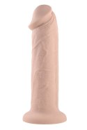 EVOLVED 7INCH GIRTHY VIBRATING DONG, LIGHT FLESH