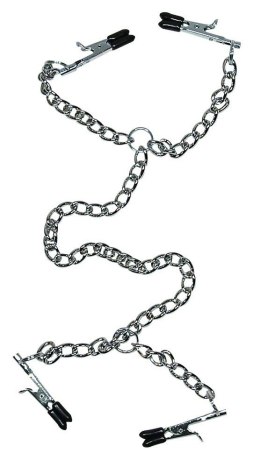 KLAMRY KILPSY ZACISKI ŁAŃCUSZEK SUTKI CIPKA BDSM