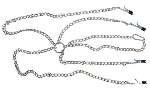 KLAMRY KILPSY ZACISKI ŁAŃCUSZEK SUTKI CIPKA BDSM