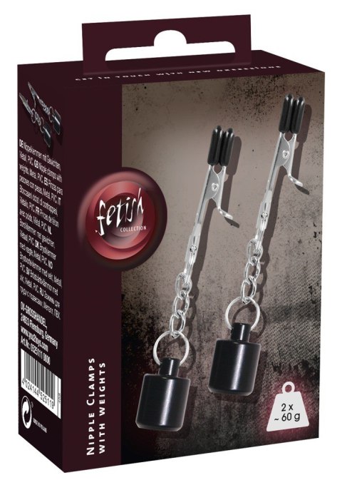 KLIPSY KLAMRY NA SUTKI Z ŁAŃCUSZKIEM ODWAŻNIK BDSM