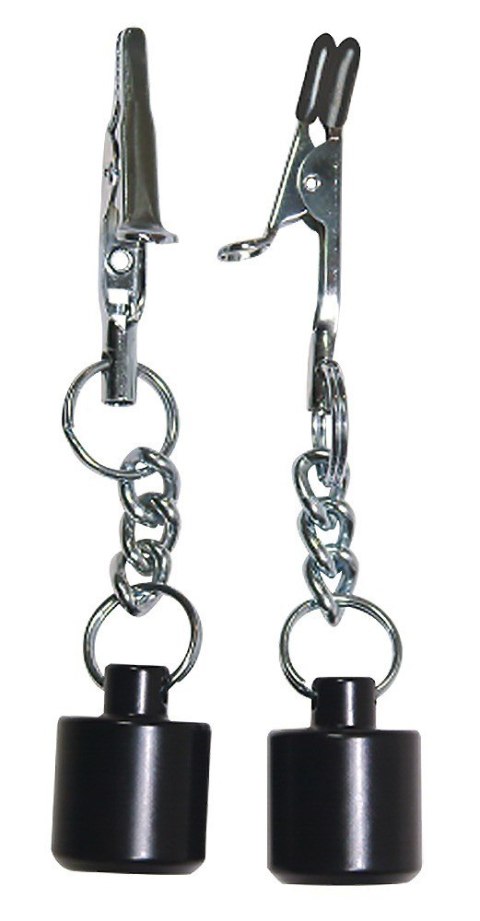 KLIPSY KLAMRY NA SUTKI Z ŁAŃCUSZKIEM ODWAŻNIK BDSM