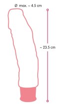 WIBRATOR GRUBY MOCNY CICHY NATURALNY PENIS 22 CM