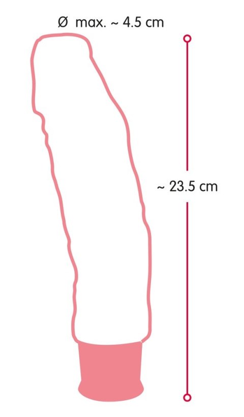 WIBRATOR GRUBY MOCNY CICHY NATURALNY PENIS 22 CM