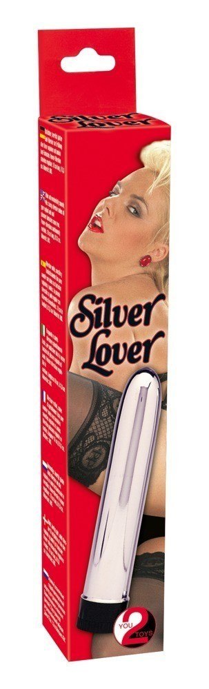 KLACZYCZNY WIBRATOR - SILVER LOVER 19 CM SREBRNY KLACZYCZNY WIBRATOR - SILVER LOVER 19 CM SREBRNY
