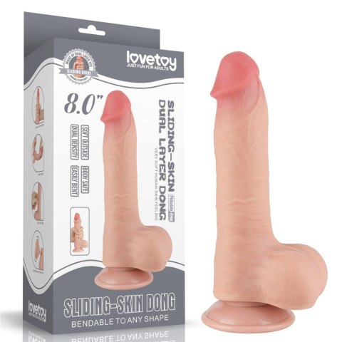 8'' Sliding Skin Dual Layer Dong Flesh 8'' Sliding Skin Dual Layer Dong Flesh
