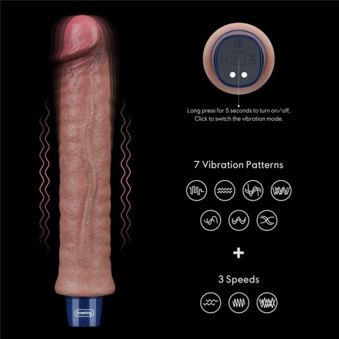 9.5" REAL SOFTEE Rechargeable Silicone Vibrating Dildo 9.5" REAL SOFTEE Rechargeable Silicone Vibrating Dildo