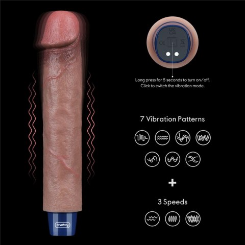 9" REAL SOFTEE Rechargeable Silicone Vibrating Dildo 9" REAL SOFTEE Rechargeable Silicone Vibrating Dildo