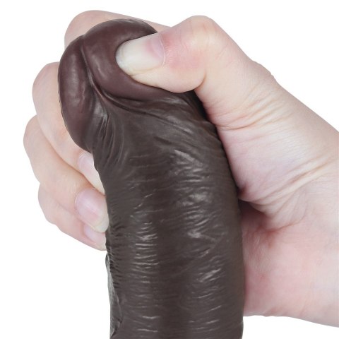 REALISTYCZNE DILDO Z PRZYSSAWKĄ, 20 CM, TPE, ELASTYCZNE, Z PRZYSSAWKĄ