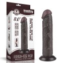 REALISTYCZNE DILDO Z PRZYSSAWKĄ, 20 CM, TPE, ELASTYCZNE, Z PRZYSSAWKĄ