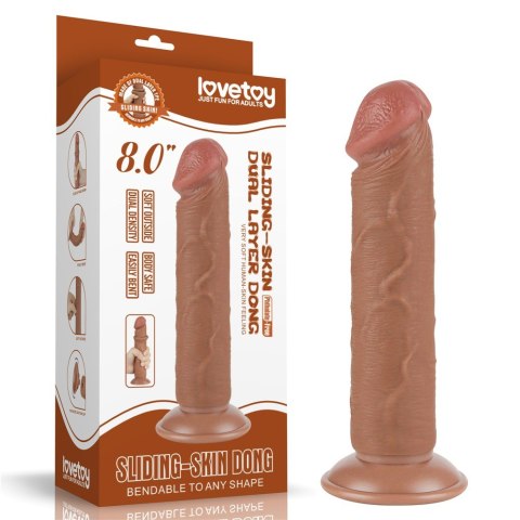 Dildo z przyssawką Sliding Skin Dual Layer 20cm Lovetoy Dildo z przyssawką Sliding Skin Dual Layer 20cm Lovetoy