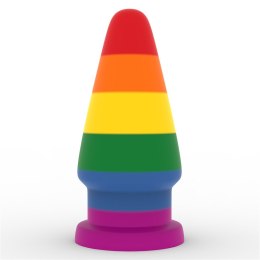 SILIKONOWY GRUBY DUŻY KOREK ANALNY 15CM KOLOR LGBT