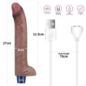 REALISTYCZNY DŁUGI WIBRATOR MIŁY MATERIAŁ 27,5 CM