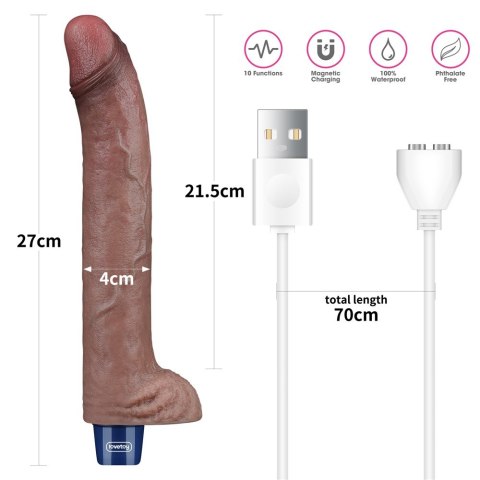 REALISTYCZNY DŁUGI WIBRATOR MIŁY MATERIAŁ 27,5 CM REALISTYCZNY DŁUGI WIBRATOR MIŁY MATERIAŁ 27,5 CM