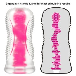 MASTURBATOR LUMINO PLAY, 15 CM, TPE WIBRACJE ŚWIECĄCY RÓŻOWYM ŚWIATŁEM