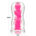 MASTURBATOR LUMINO PLAY, 15 CM, TPE WIBRACJE ŚWIECĄCY RÓŻOWYM ŚWIATŁEM
