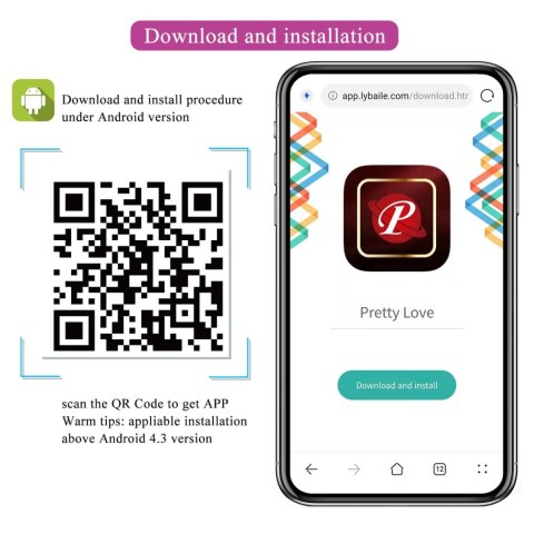 PRETTY LOVE - Baird Purple, 12 vibration functions Mobile APP Long-distance Control PRETTY LOVE - Baird Purple, 12 vibration functions Mobile APP Long-distance Control