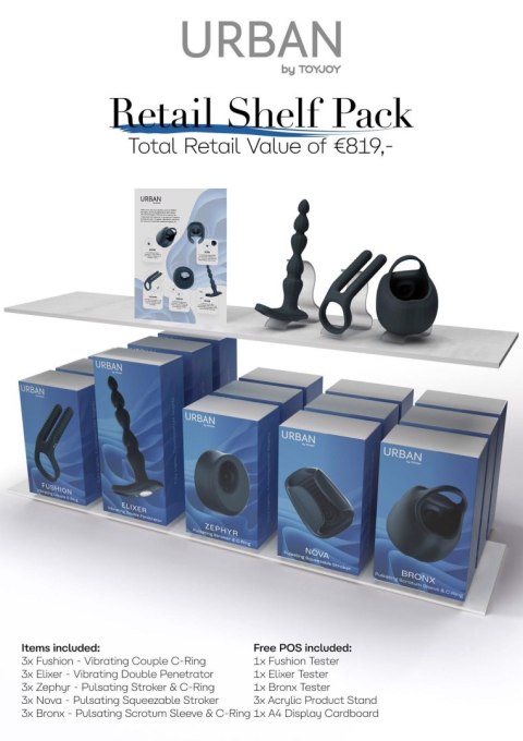 ToyJoy Urban MALE Shelf Pack Blue ToyJoy Urban MALE Shelf Pack Blue