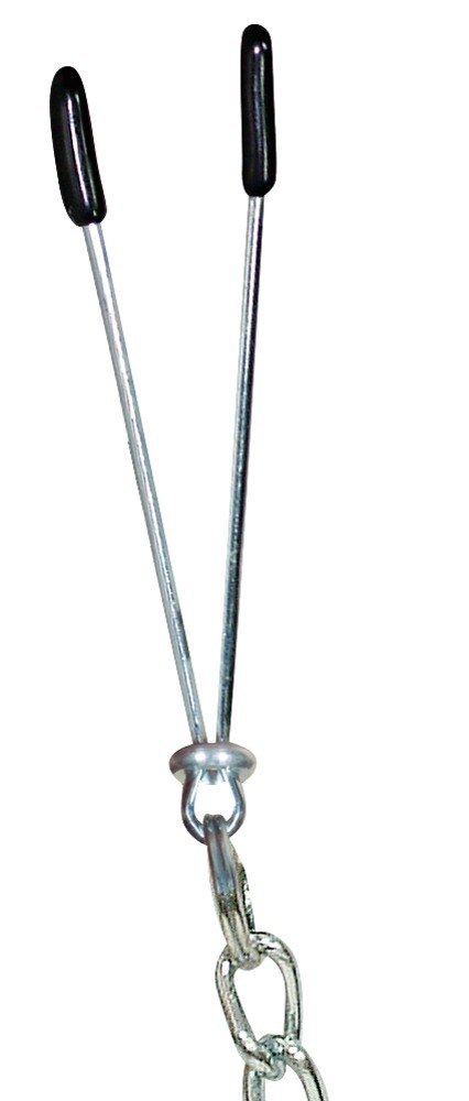 KLIPSY KLAMRY NA SUTKI Z ŁAŃCUSZKIEM SILIKON BDSM