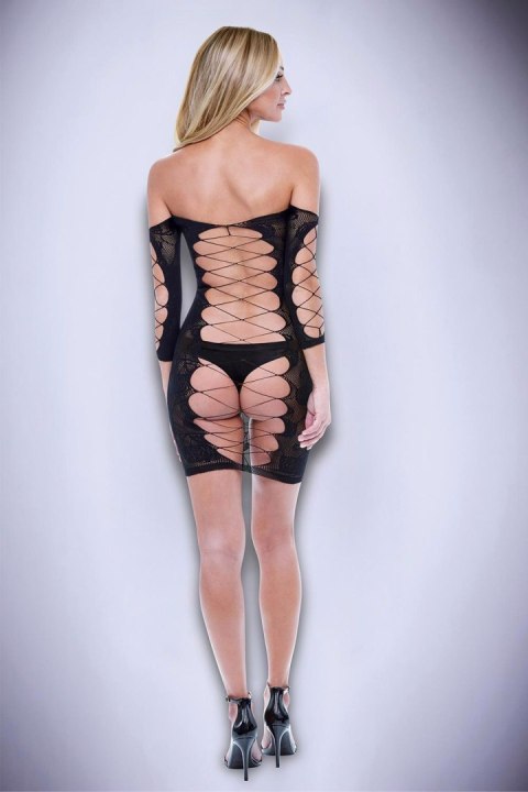 BACI CORSET FRONT LONG SLEEVE MINI DRESS BLACK, OS BACI CORSET FRONT LONG SLEEVE MINI DRESS BLACK, OS