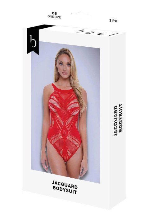 BACI JACQUARD BODYSUIT RED, OS BACI JACQUARD BODYSUIT RED, OS