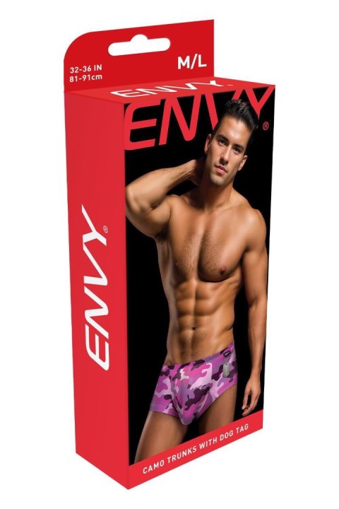 ENVY CAMO TRUCKS WITH DOG TAG PINK, L/XL ENVY CAMO TRUCKS WITH DOG TAG PINK, L/XL
