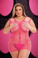LAPDANCE SHREDDED MINI DRESS -PINK, QUEEN