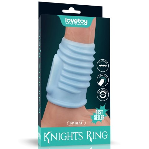 Pierścień na penisa Knights Spiral z wibracjami Lovetoy Pierścień na penisa Knights Spiral z wibracjami Lovetoy
