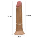 Dildo silikonowe z przyssawką Dual Layered Liquid 18 cm Lovetoy