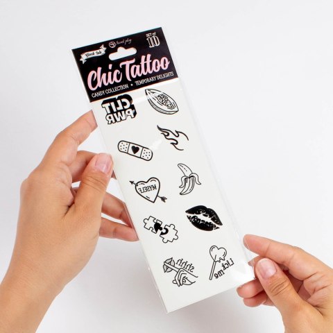 SET of 10 TEMPORARY TATTOOS - CANDY COLLECTION SET of 10 TEMPORARY TATTOOS - CANDY COLLECTION