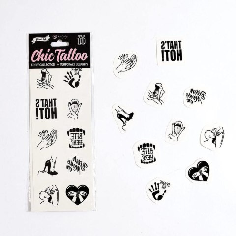 SET of 10 TEMPORARY TATTOOS - KINKY COLLECTION SET of 10 TEMPORARY TATTOOS - KINKY COLLECTION