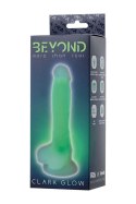 Dildo z przyssawką Beyond Clark Glow Green 22cm Toyfa