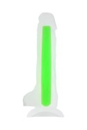 Dildo z przyssawką Beyond Dick Glow Green 18cm Toyfa
