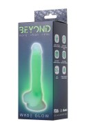 Dildo z przyssawką Beyond Wade Glow Green 20cm Toyfa