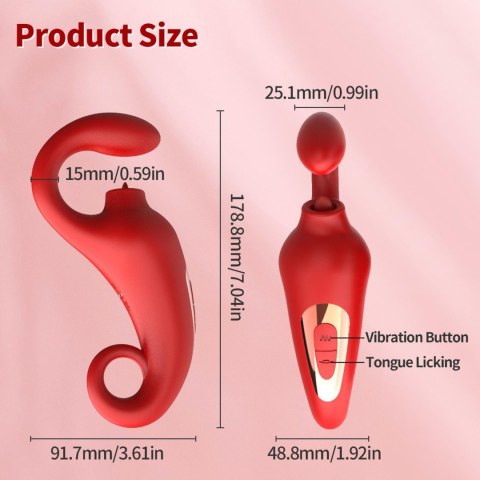 Wibrator-Merfi, 10 vibration functions, 10 frequency tongue licking USB Wibrator-Merfi, 10 vibration functions, 10 frequency tongue licking USB