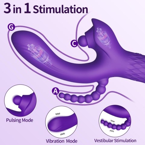 Wibrator - Patty, 7 vibration functions, 7 ball tapping, USB Wibrator - Patty, 7 vibration functions, 7 ball tapping, USB