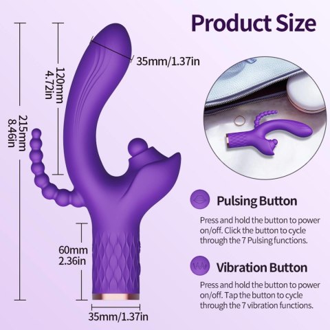 Wibrator - Patty, 7 vibration functions, 7 ball tapping, USB Wibrator - Patty, 7 vibration functions, 7 ball tapping, USB