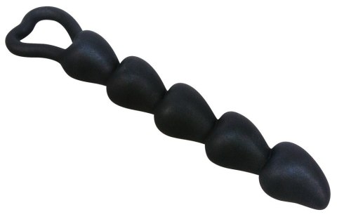 KORALIKI ANALNE SILIKONOWE HEARTS 18,5 CM BLACK VELVETS