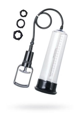 A-TOYS, Penis Pump, PVC, Transparent, 27.5 cm, 3 cock rings included