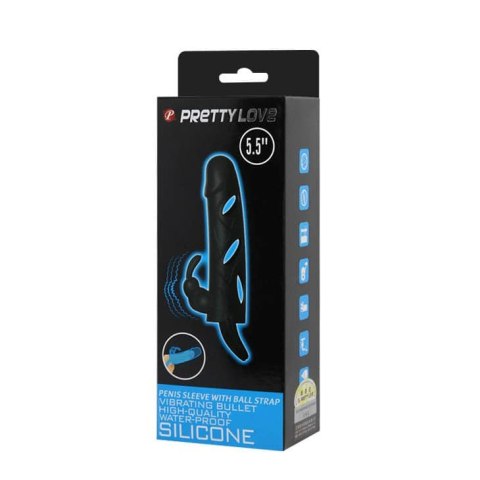 Pretty Love 5,5 Inch Vibrating Penis Sleeve Black Pretty Love 5,5 Inch Vibrating Penis Sleeve Black