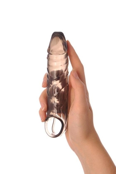 ToyFa XLover, Penis sleeve, for enlargement, TPE, transparent black, 15,5 cm ToyFa XLover, Penis sleeve, for enlargement, TPE, transparent black, 15,5 cm