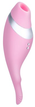Multifunctional erogenous zone stimulator Flovetta by Toyfa DAHLIA, silicone, pink, 14 cm