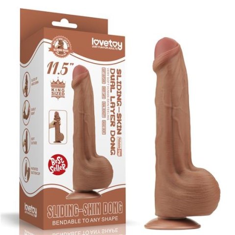 11.5'' King Sized Sliding Skin Dual Layer Dong 11.5'' King Sized Sliding Skin Dual Layer Dong