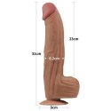 12'' King Sized Sliding Skin Dual Layer Dong