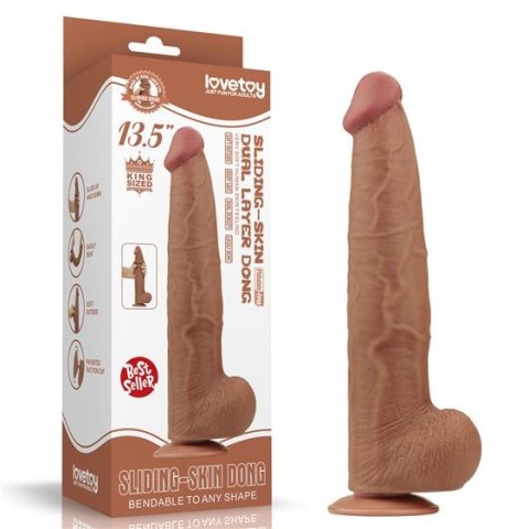 13.5'' King Sized Sliding Skin Dual Layer Dong 13.5'' King Sized Sliding Skin Dual Layer Dong