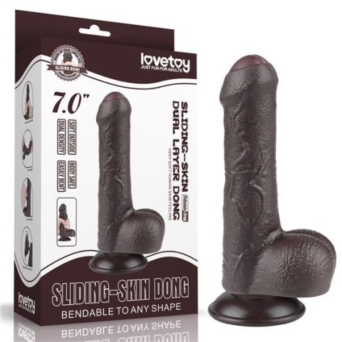 7'' Sliding Skin Dual Layer Dong Black 7'' Sliding Skin Dual Layer Dong Black