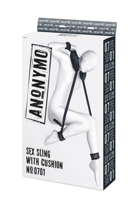 Anonymo fixing sling with pillow, velour, black, 127 cm Anonymo fixing sling with pillow, velour, black, 127 cm
