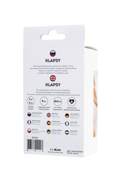 Korek analny z przyssawką ToDo Klapsy 10,5cm Toyfa Korek analny z przyssawką ToDo Klapsy 10,5cm Toyfa
