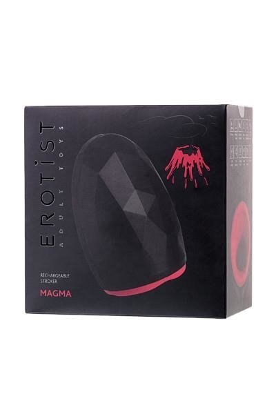 Erotist Magma; Rechargeable masturbator with heating, Silicone, Black, 12 cm Erotist Magma; Rechargeable masturbator with heating, Silicone, Black, 12 cm
